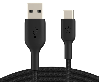 Kabel BELKIN Kabel Braided USB-C USB-A 3m czarny CAB002bt3MBK